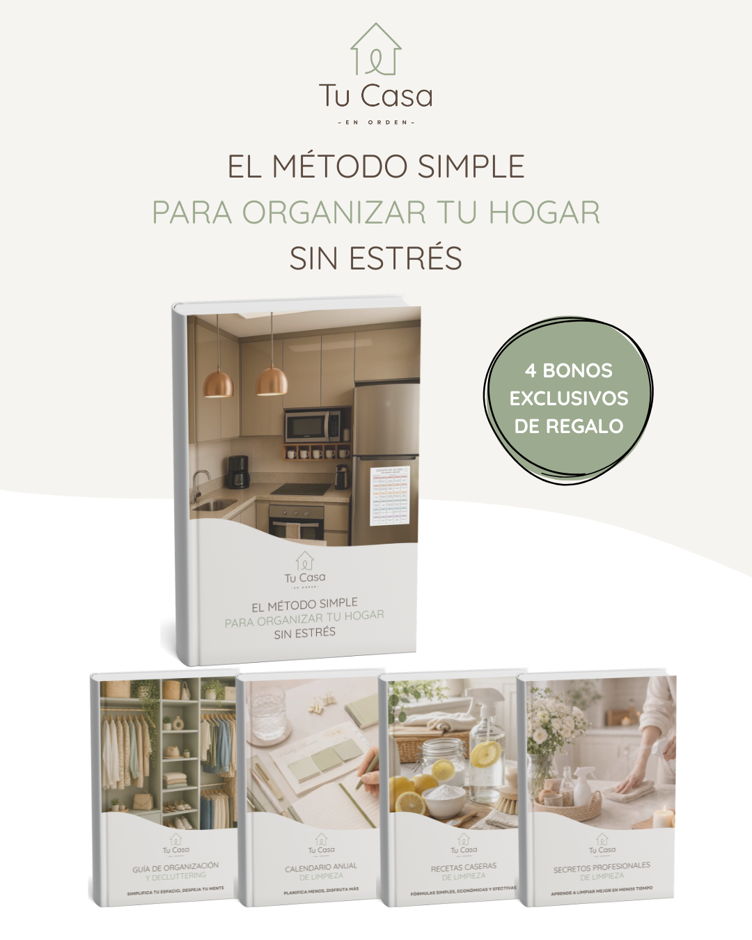 ORGANIZA TU HOGAR SIN ESTRÉS + BONOS DE REGALO